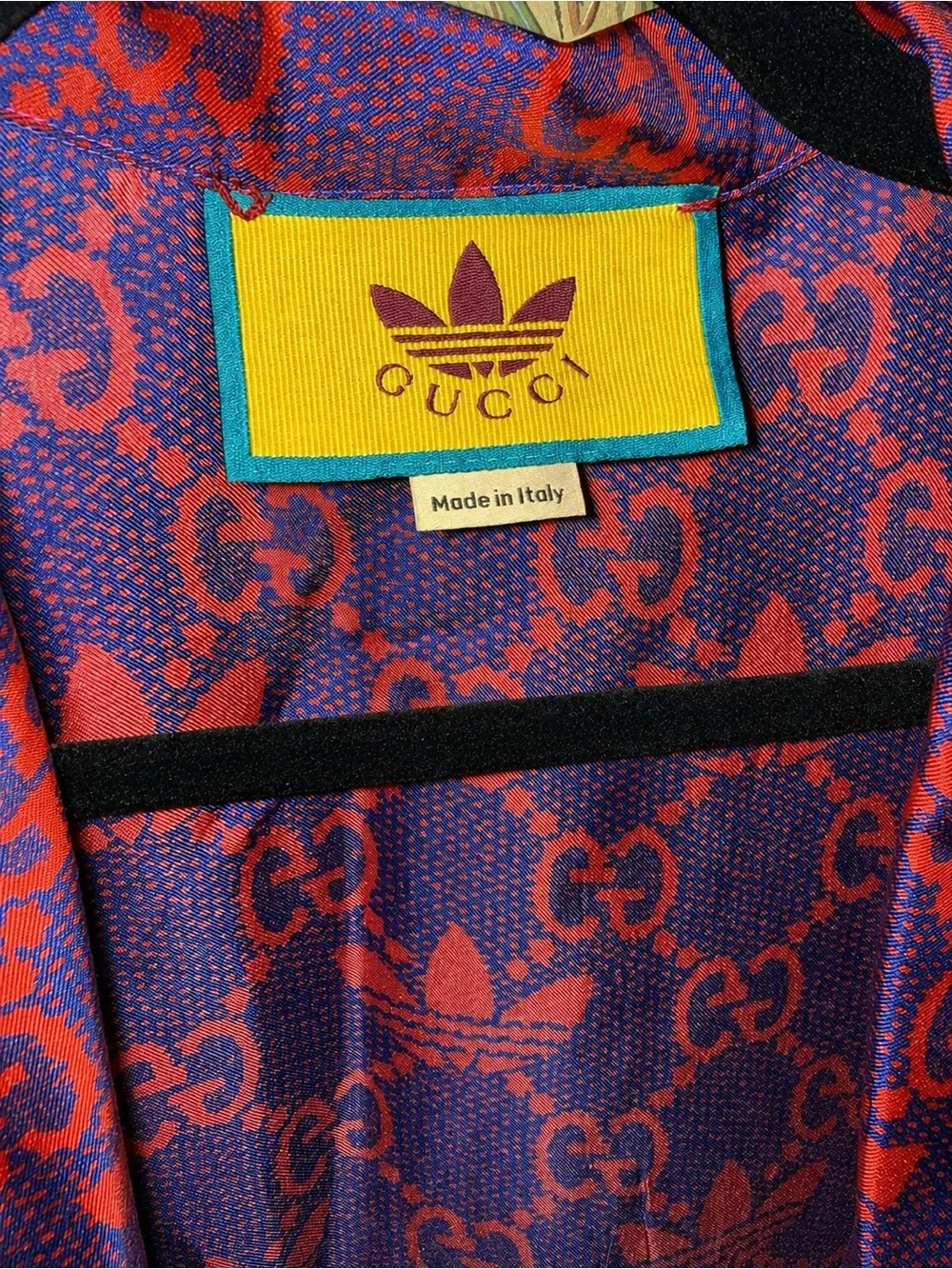 adidas x Gucci GG Trefoil Silk Shirt & Shorts Set IT 50